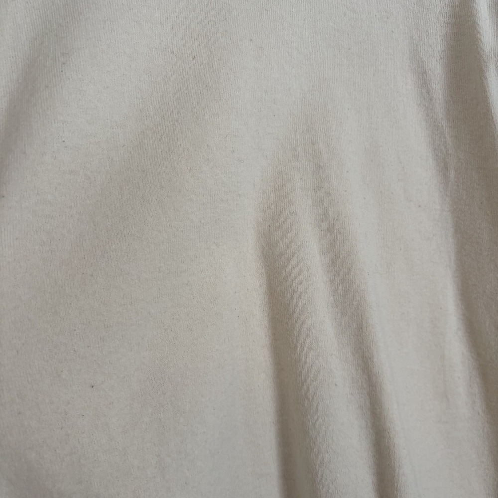 Vintage 90s Hang Ten Cropped Long Sleeve Shirt Surfer‎ Cream Geometric Stripe L - Picture 3 of 10